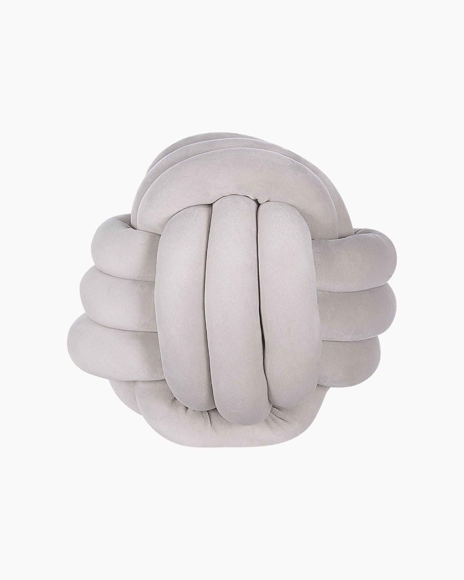 Cojín Decorativo de Terciopelo con Diseño de Nudo - Verde Menta, Gris Claro y Negro-Cushion-Nisero Deco