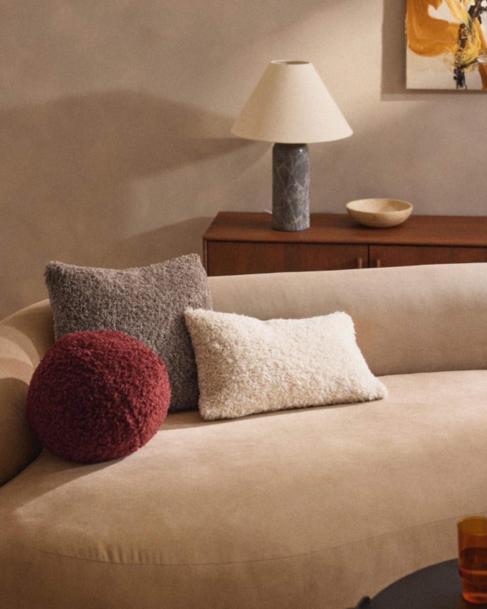 Funda de Cojín Teddy – Suavidad y Confort Esponjoso-Cushion Cover-Nisero Deco