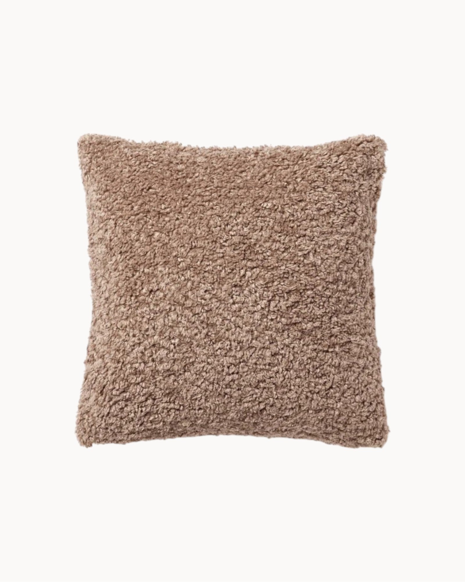 Funda de Cojín Teddy – Suavidad y Confort Esponjoso-Cushion Cover-Taupe-Nisero Deco