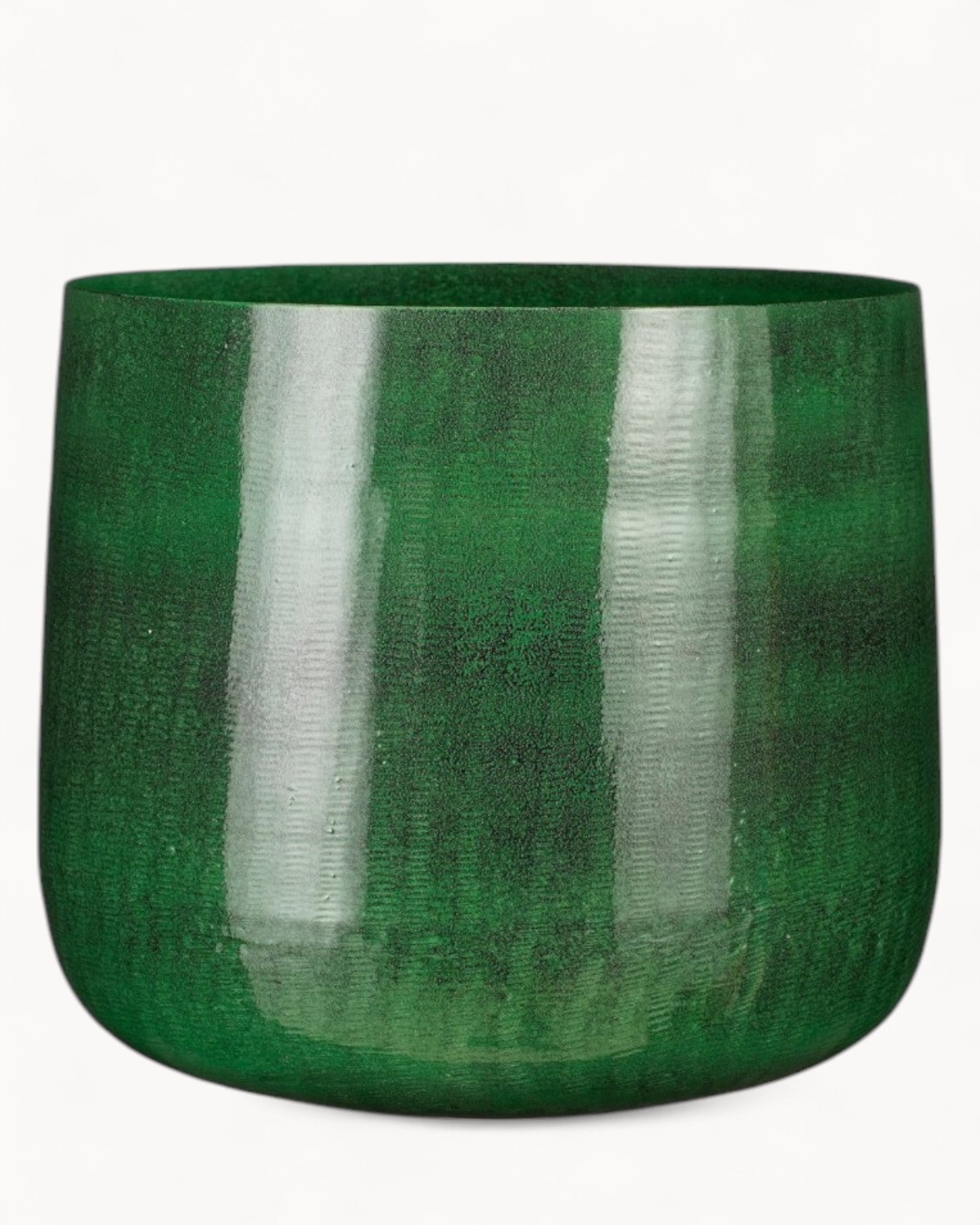 Maceta Industrial de Metal Verde Oscuro-Plant Pot-Nisero Deco