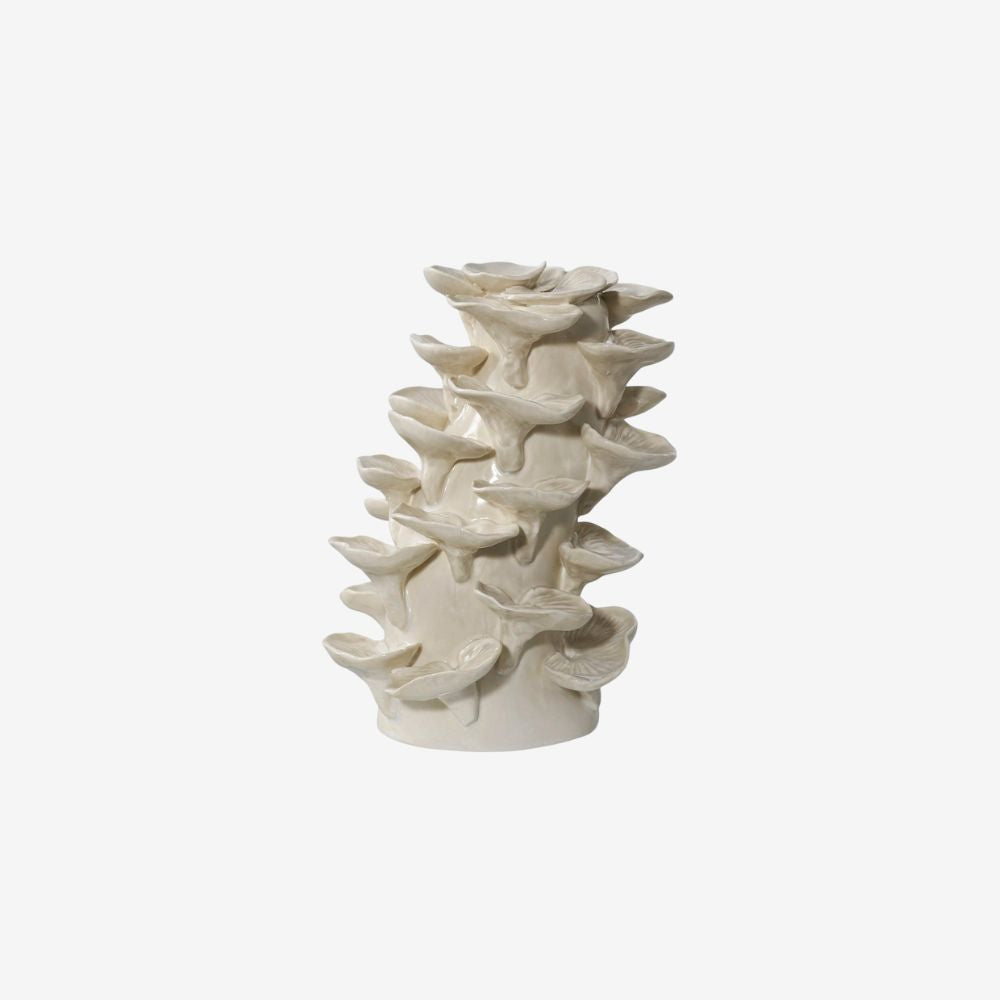Elegante Accesorio de Cerámica Beige para Decoración del Hogar