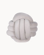 Cojín Decorativo de Terciopelo con Diseño de Nudo - Verde Menta, Gris Claro y Negro-Cushion-Nisero Deco