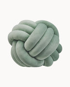 Cojín Decorativo de Terciopelo con Diseño de Nudo - Verde Menta, Gris Claro y Negro-Cushion-Verde Menta-20 x 20 cm-Nisero Deco