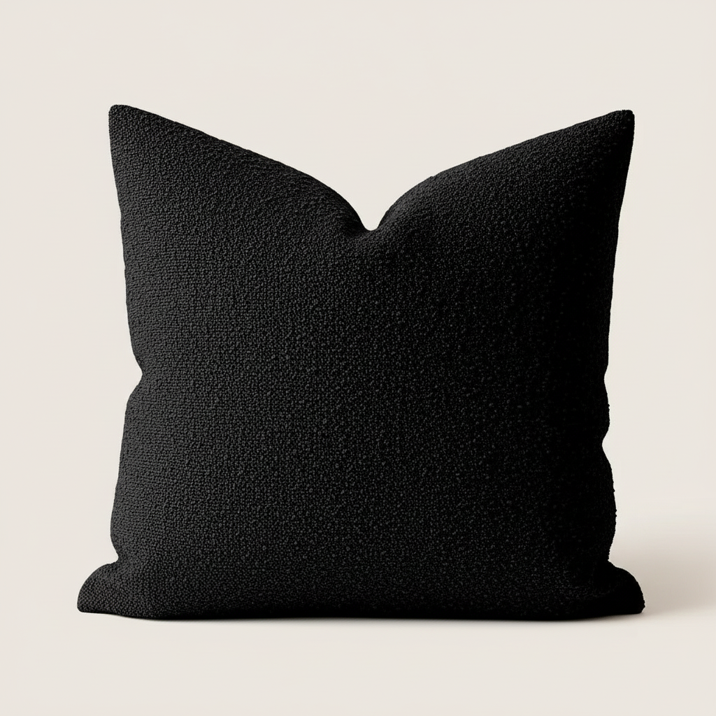 Funda de Cojín Luxe Bouclé – Elegancia y Confort Clásico
