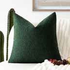 Funda de Cojín Luxe Bouclé – Elegancia y Confort Clásico-Cushion Cover-Verde-Nisero Deco