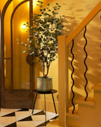 Gran Maceta de Metal Gris Claro - Diseño Industrial Moderno-Plant Pot-Nisero Deco