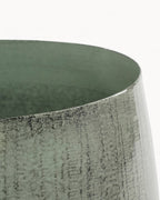 Gran Maceta de Metal Gris Claro - Diseño Industrial Moderno-Plant Pot-Nisero Deco
