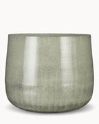 Gran Maceta de Metal Gris Claro - Diseño Industrial Moderno-Plant Pot-Nisero Deco