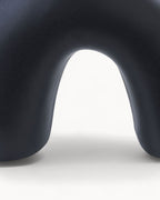 Jarrón Moderno de Porcelana Negra Artesanal para Flores-Vase-Nisero Deco