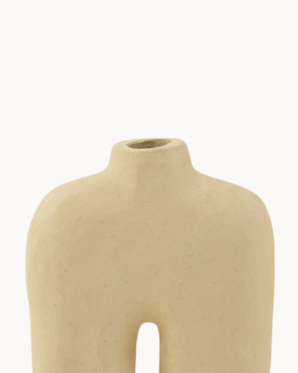 Maceta Cuadrada de Papel Maché en Color Natural-Vase-Nisero Deco