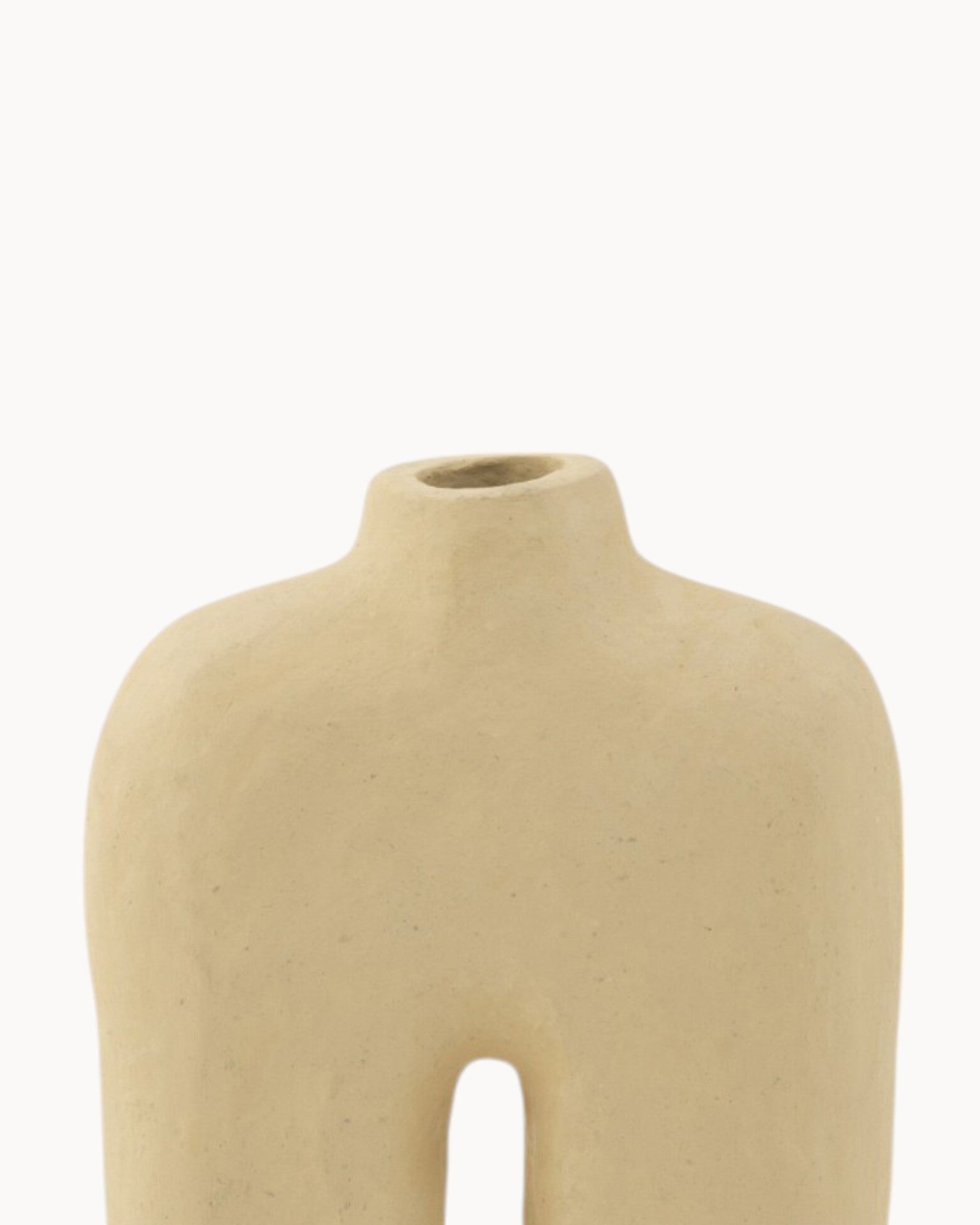 Maceta Cuadrada de Papel Maché en Color Natural-Vase-Nisero Deco