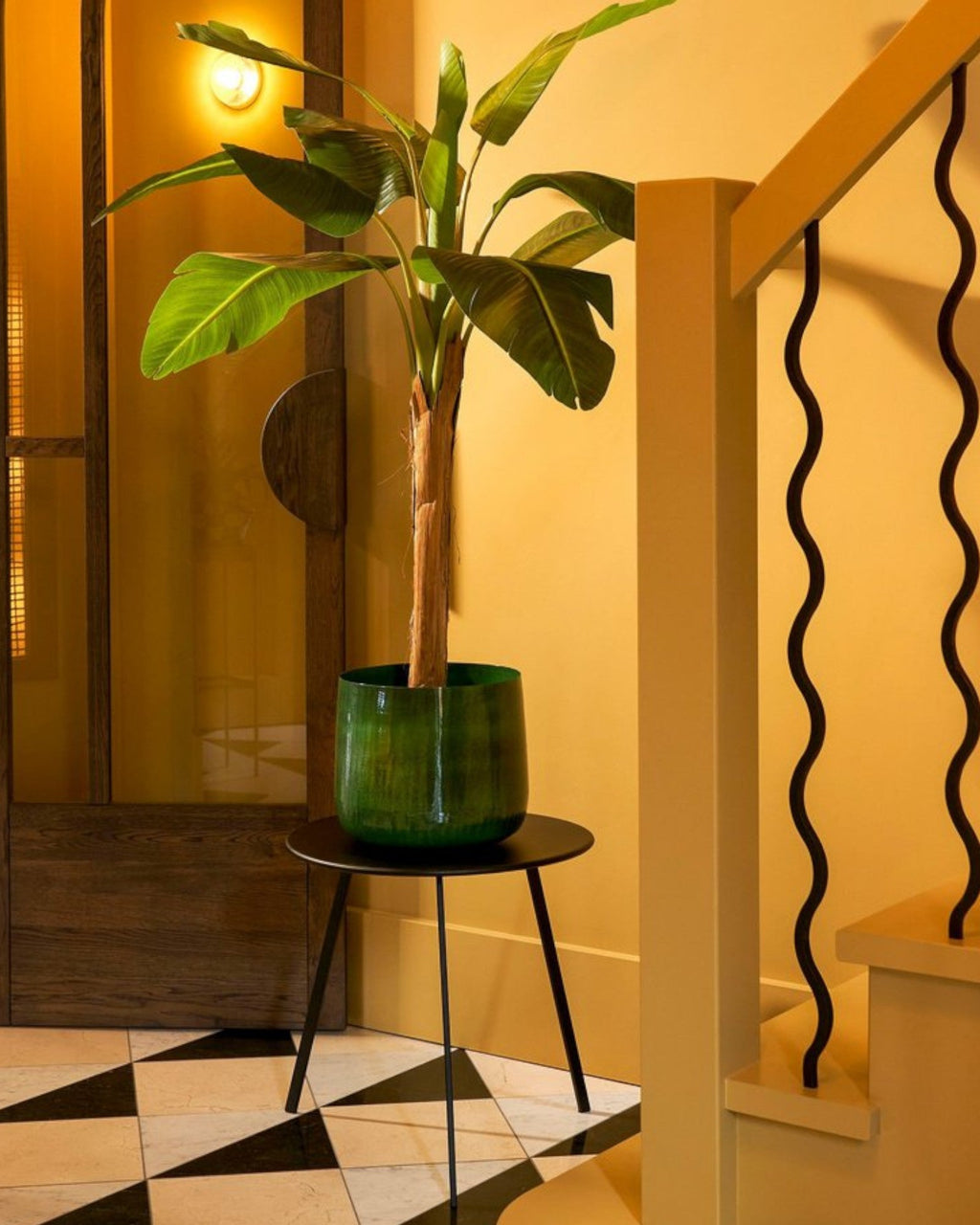 Maceta Industrial de Metal Verde Oscuro-Plant Pot-Nisero Deco