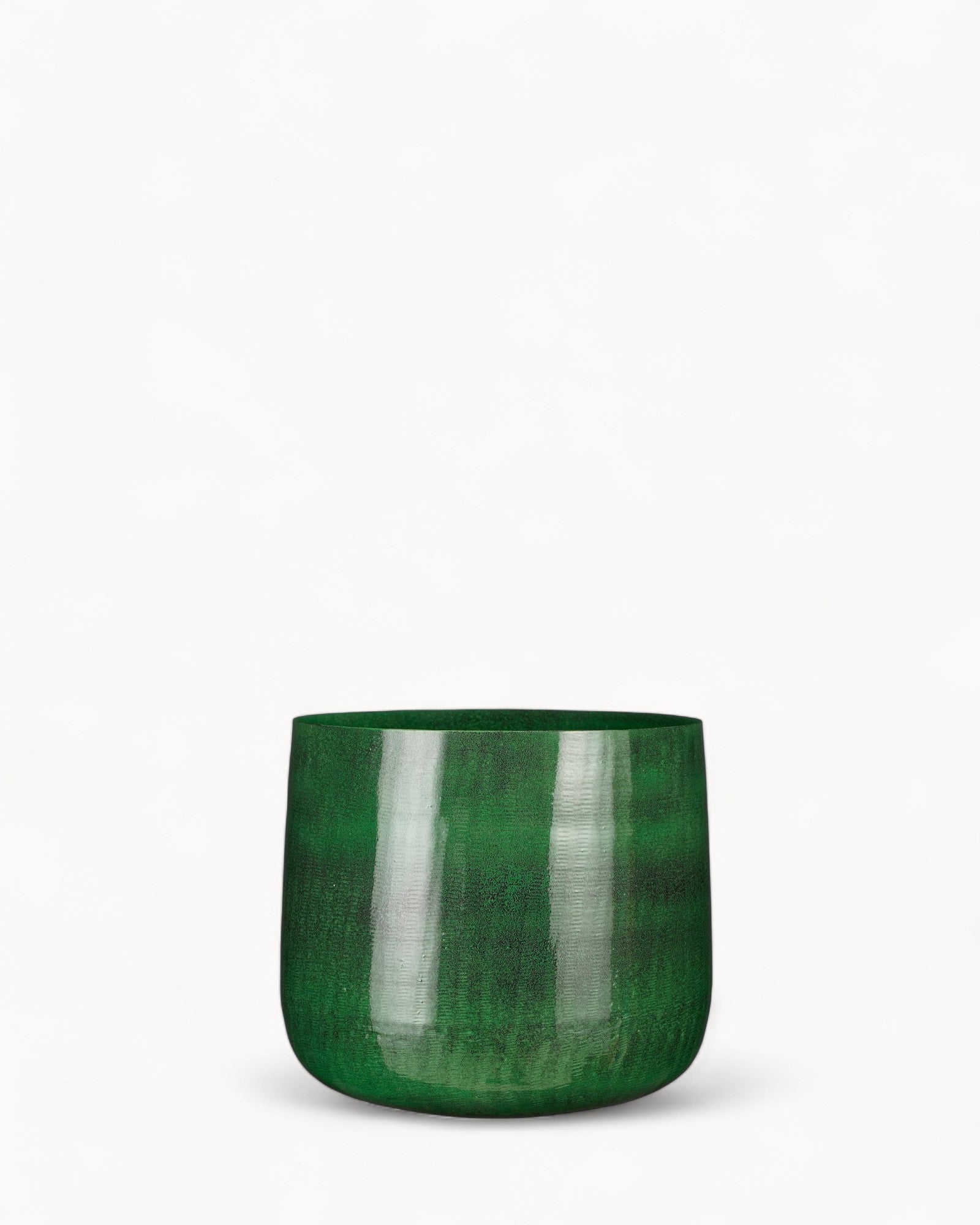 Maceta Industrial de Metal Verde Oscuro-Plant Pot-Verde oscuro-Nisero Deco