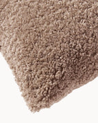 Funda de Cojín Teddy – Suave y Esponjosa – Colores Beige, Taupe y Burdeos