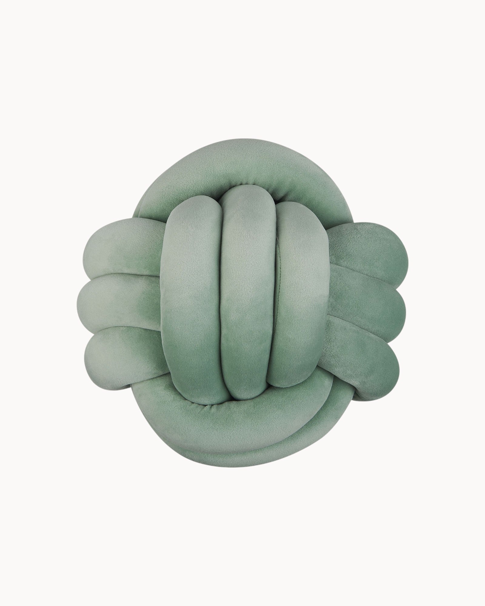 Cojín de Nudo de Terciopelo  – Colores: Verde Menta, Gris Claro y Negro