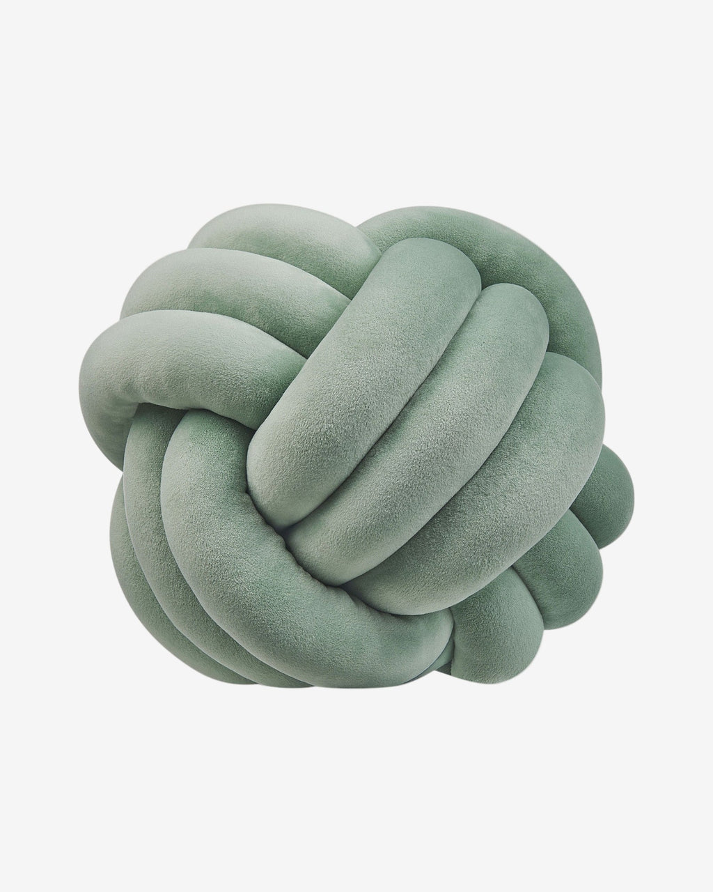 Cojín de Nudo de Terciopelo  – Colores: Verde Menta, Gris Claro y Negro