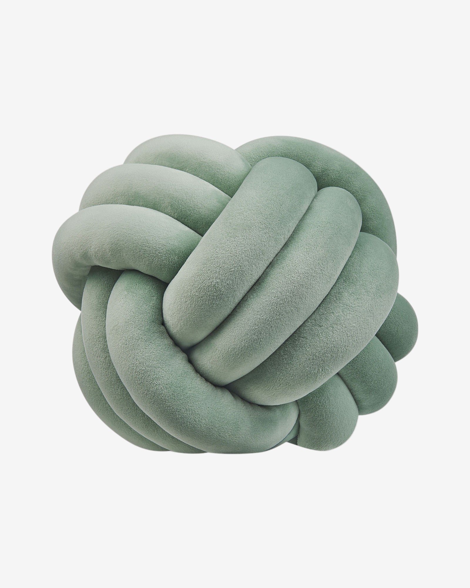 Cojín de Nudo de Terciopelo  – Colores: Verde Menta, Gris Claro y Negro